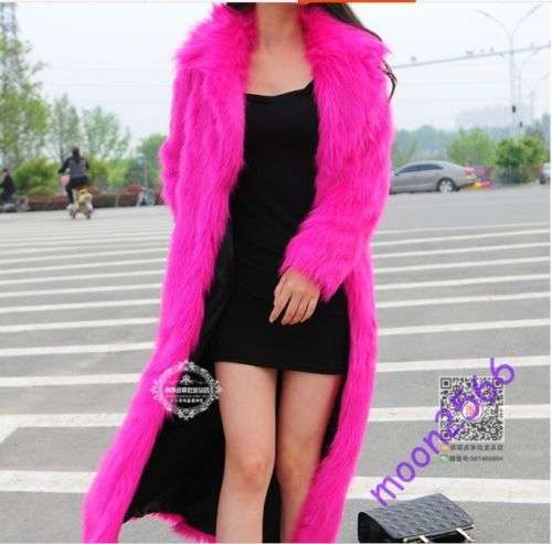 Women Long Fur Clothing 6Colors Luxury Winter Buttons Celebrity Coat Maxi Robe Deals, 2017 Black Friday Deals.